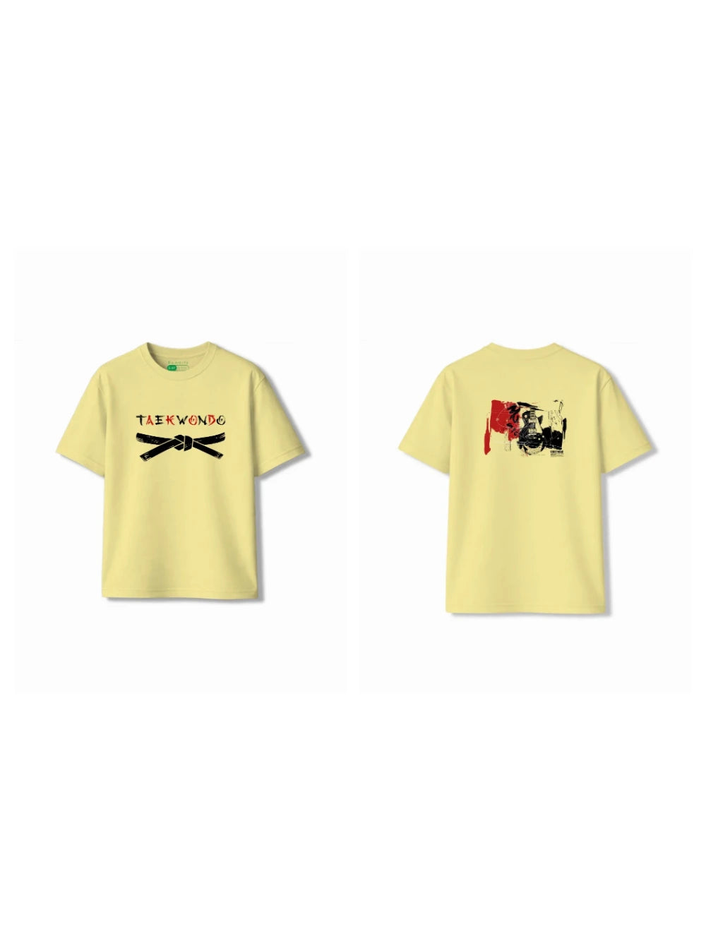 Bambify Kids T-Shirt Set Super Fast & Taekwondo White & Yellow 11-12 Years bamboo cotton kids clothing India