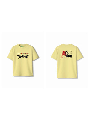 Bambify Kids T-Shirt Set Super Fast & Taekwondo White & Yellow 11-12 Years bamboo cotton kids clothing India