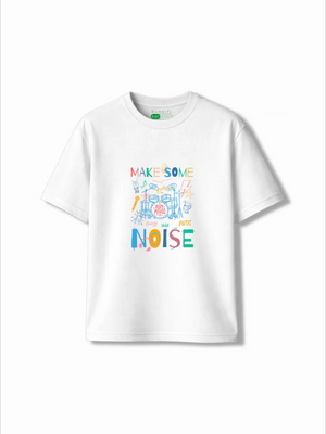 Bambify Kids T-Shirt Set Noise & Super Fast White & Dusty Blue 5-6 Years bamboo cotton kids clothing India