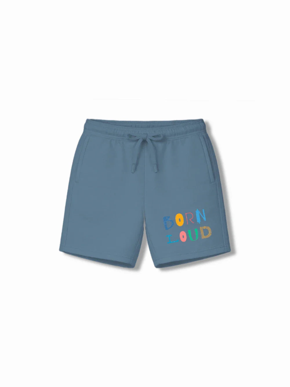 Noise Light Blue & Dusty Blue Drop Shoulder Shorts Set Size 7-8 Years Bamboo Cotton ‚ Bambify India