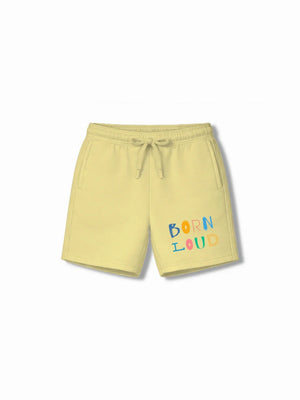 Noise Yellow & Dusty Blue Drop Shoulder Shorts Set Size 7-8 Years Bamboo Cotton ‚ Bambify India