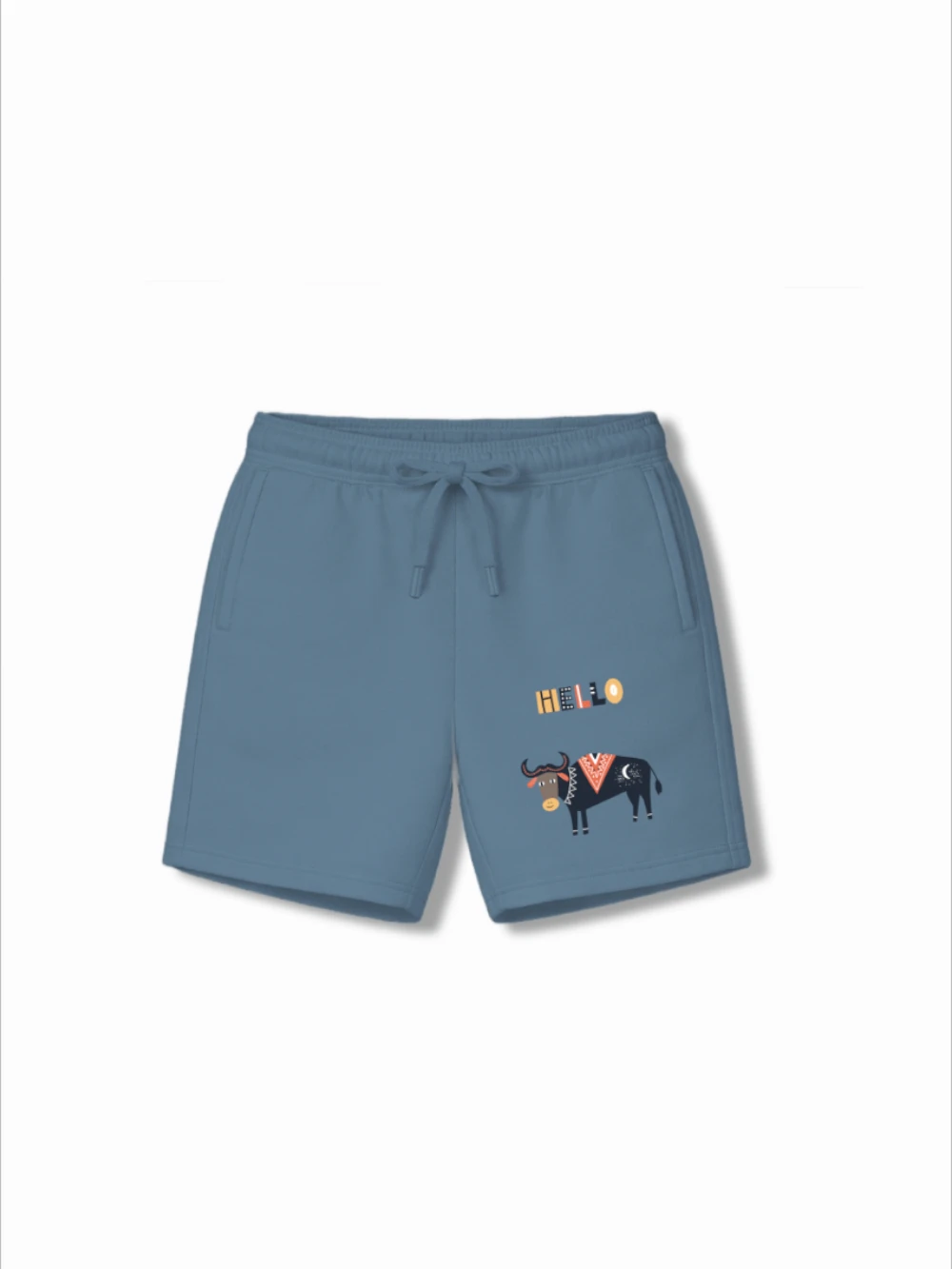 Bambify Kids Bottom 2 Piece Set Super Fast & Eurasia Yellow & Dusty Blue 3-4 Years bamboo cotton kids clothing India