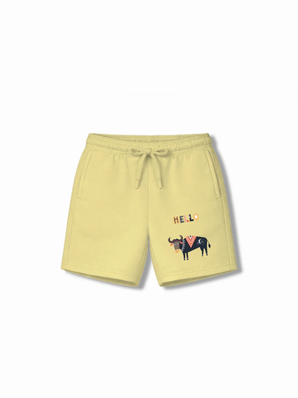 Bambify Kids Bottom 2 Piece Set Eurasia & Noise Yellow & Dusty Blue 3-4 Years bamboo cotton kids clothing India