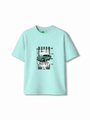 Bambify Kids T-Shirt Set Eurasia & Super Fast Dusty Blue & Light Blue 11-12 Years bamboo cotton kids clothing India