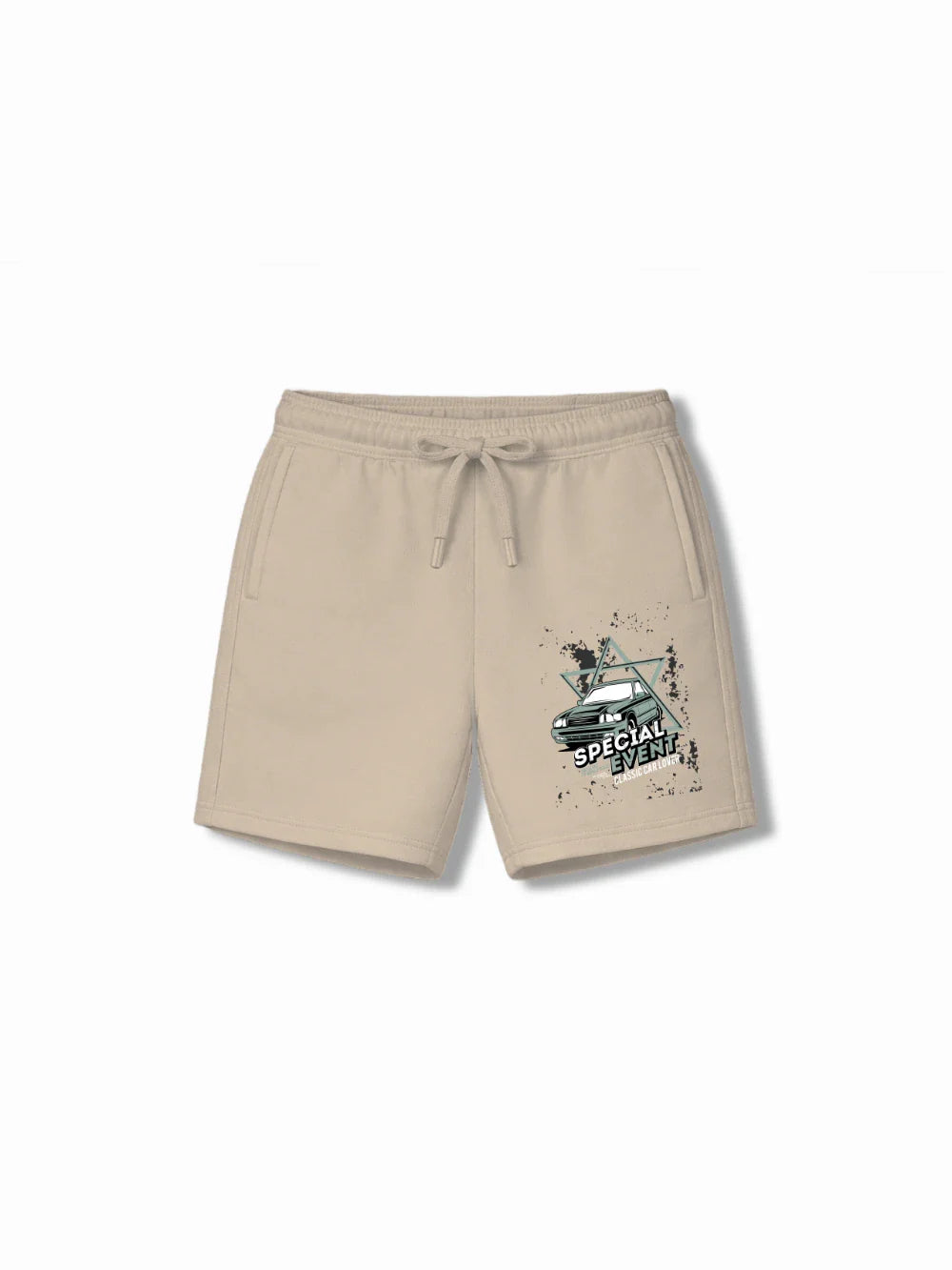 Super Fast White & Beige Oversized T-shirt & Shorts Set Size 7-8 Years Bamboo Cotton ‚ Bambify India