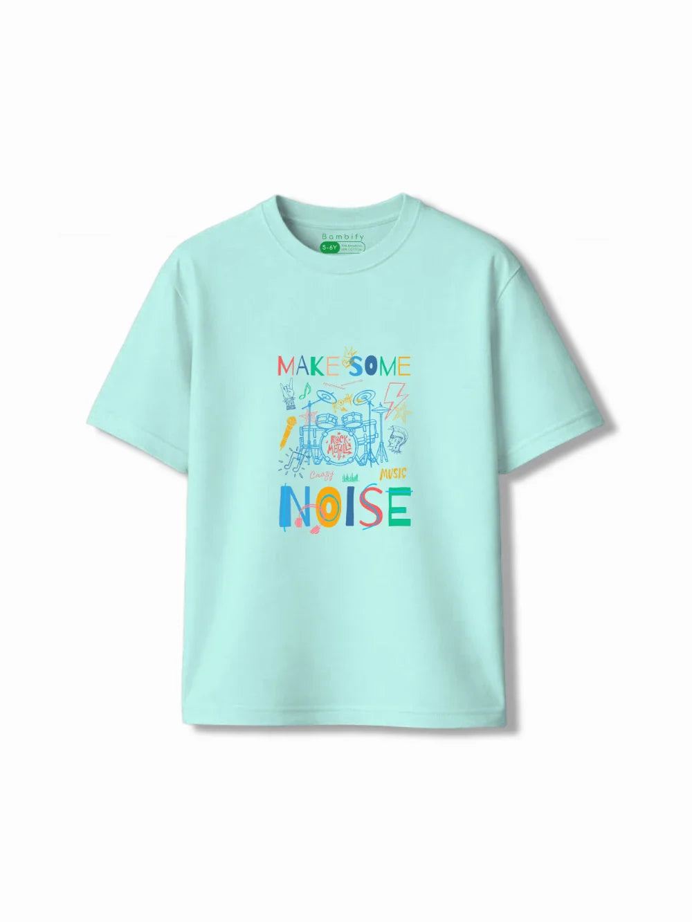 Noise Light Blue & Dusty Blue Kids Tracks Set Size 5-6 Years Bamboo Cotton ‚ Bambify India