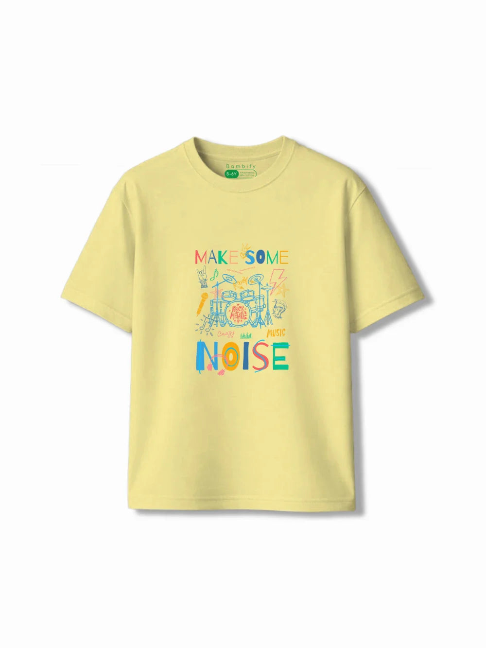 Noise Yellow & Dusty Blue Kids Tracks Set Size 5-6 Years Bamboo Cotton ‚ Bambify India