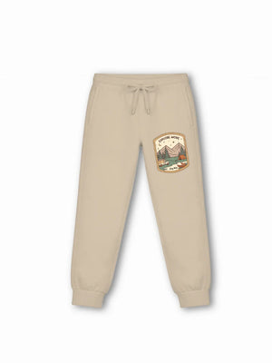 Urban Style White & Beige Kids Tracks Set Size 7-8 Years Bamboo Cotton ‚ Bambify India