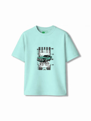 Super Fast Light Blue & Dusty Blue Kids Tracks Set Size 5-6 Years Bamboo Cotton ‚ Bambify India