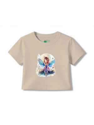 Bambify Kids T-Shirt Set Unicorn & Angel White & Beige 5-6 Years bamboo cotton kids clothing India