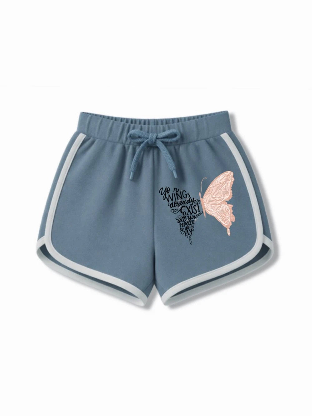 Bambify Girls Dance Time Crop Top & Shorts Set ‚ Angel Light Blue & Dusty Blue Bamboo Cotton Bambify India Light Blue 7-8 Years bamboo cotton kids clothing India
