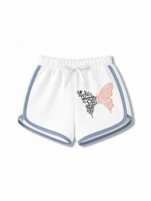 Bambify Girls Matching Crop Top & Shorts Set ‚ Angel Beige & White Bamboo Cotton Bambify India Beige 7-8 Years bamboo cotton kids clothing India