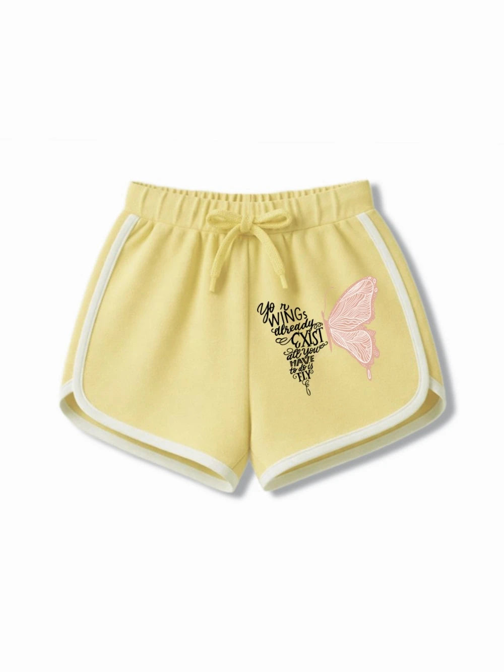 Bambify Premium Girls Crop Top & Shorts Set Gift ‚ Angel All Yellow Bamboo Cotton Bambify India Yellow 7-8 Years bamboo cotton kids clothing India