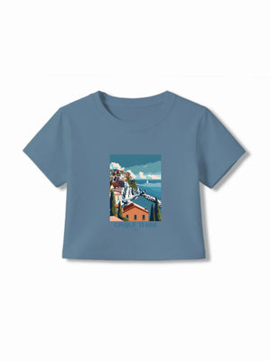Bambify Kids T-Shirt Set Unicorn & Italy White & Dusty Blue 3-4 Years bamboo cotton kids clothing India