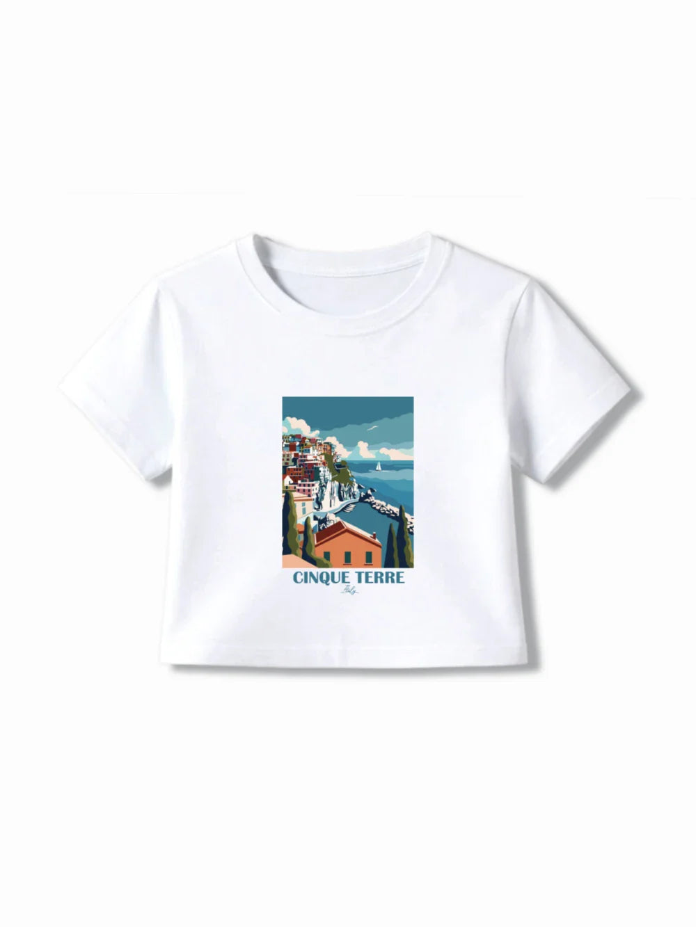 Italy White & Beige Girls Shorts & Crop Tshirt Set Size 5-6 Years Bamboo Cotton ‚ Bambify India
