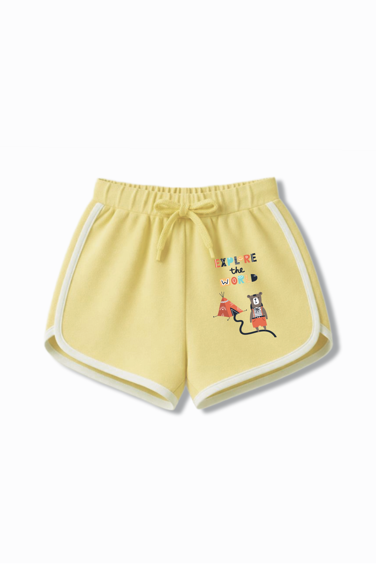 Bambify Girls Travel Holiday Shorts & Crop Tshirt Set ‚ Italy All Yellow Bamboo Cotton Bambify India Yellow 7-8 Years bamboo cotton kids clothing India