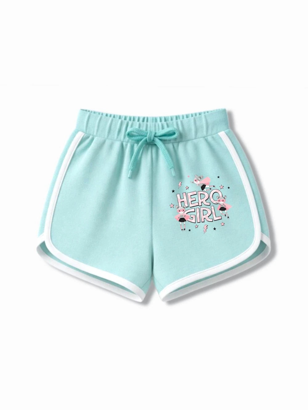 Bambify Girls All Climate Crop Set ‚ Super Girl Dusty Blue & Light Blue Bamboo Cotton Bambify India Dusty Blue 7-8 Years bamboo cotton kids clothing India