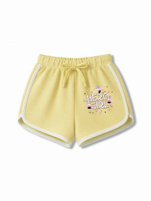 Bambify Skin Safe Girls Crop Set ‚ Super Girl All Yellow Hypoallergenic Bamboo Bambify India Yellow 7-8 Years bamboo cotton kids clothing India