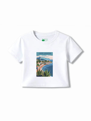 Bambify Kids T-Shirt Set France & Unicorn White & Light Blue 9-10 Years bamboo cotton kids clothing India