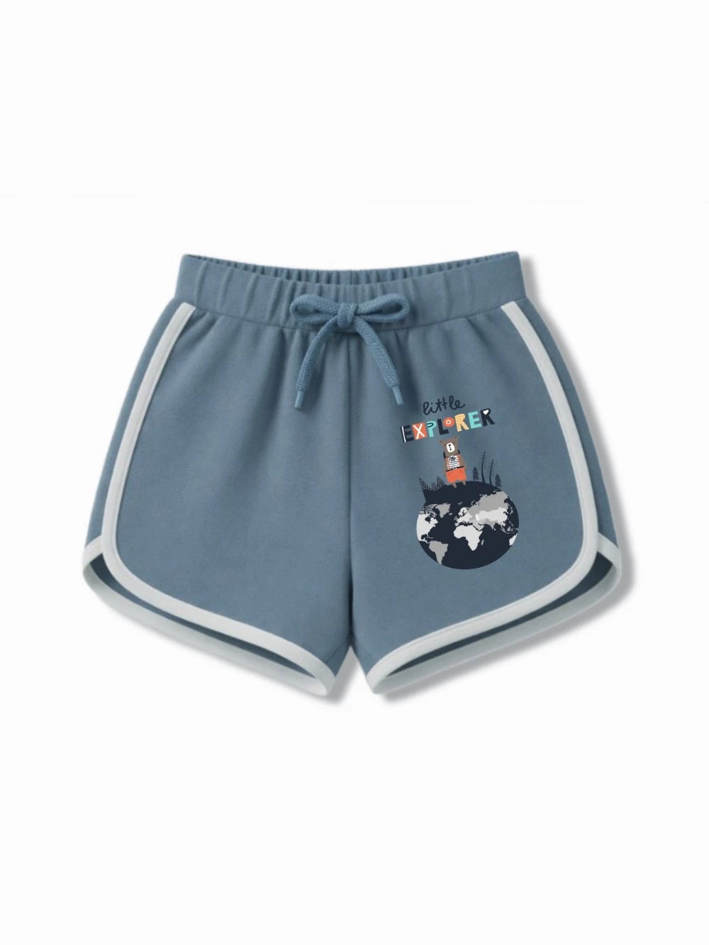 Bambify Kids Bottom 2 Piece Set F1 Racing & France Yellow & Dusty Blue 5-6 Years bamboo cotton kids clothing India