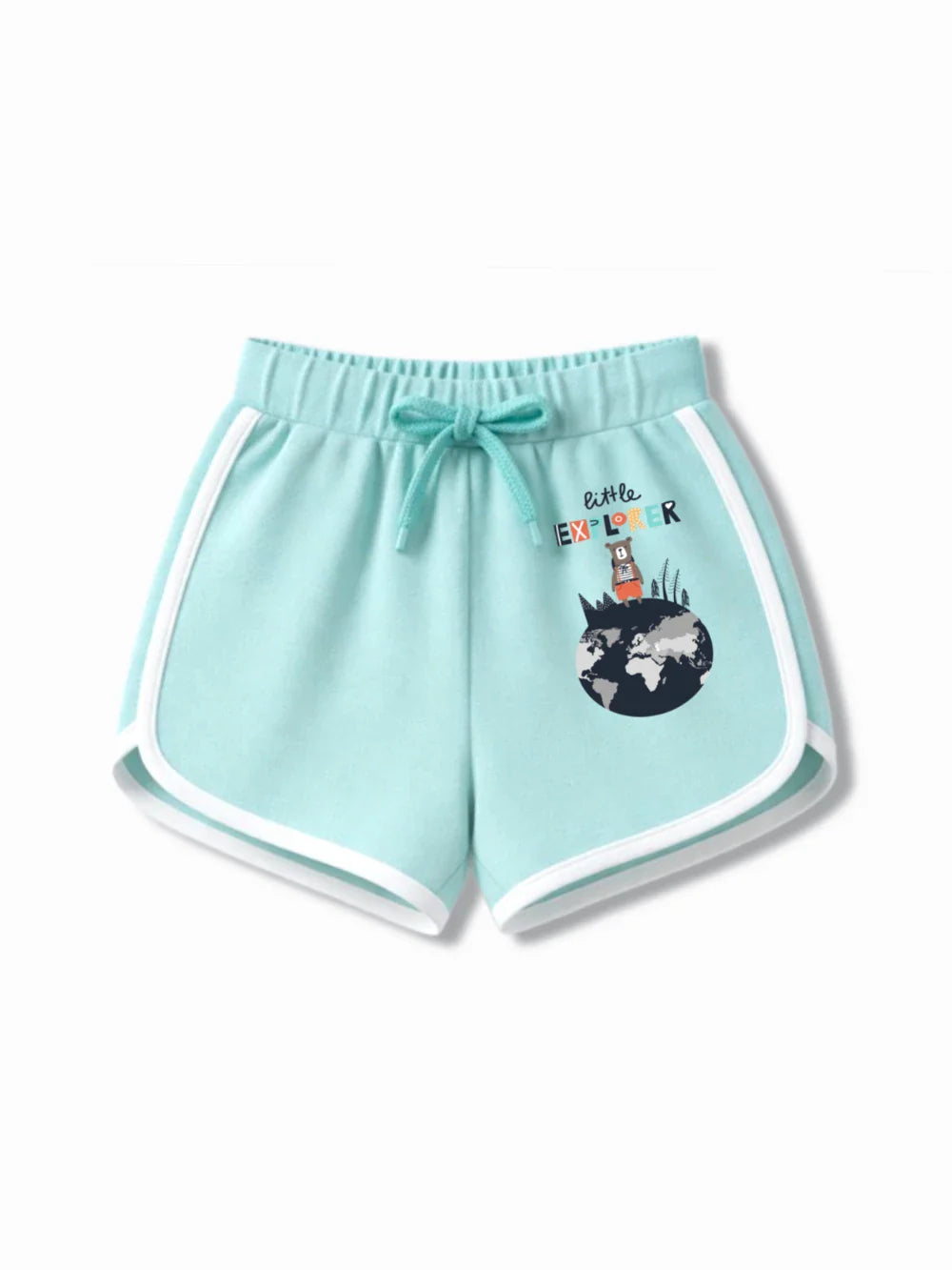 France Light Blue & Dusty Blue Girls Crop Top Set Size 7-8 Years Bamboo Cotton ‚ Bambify India