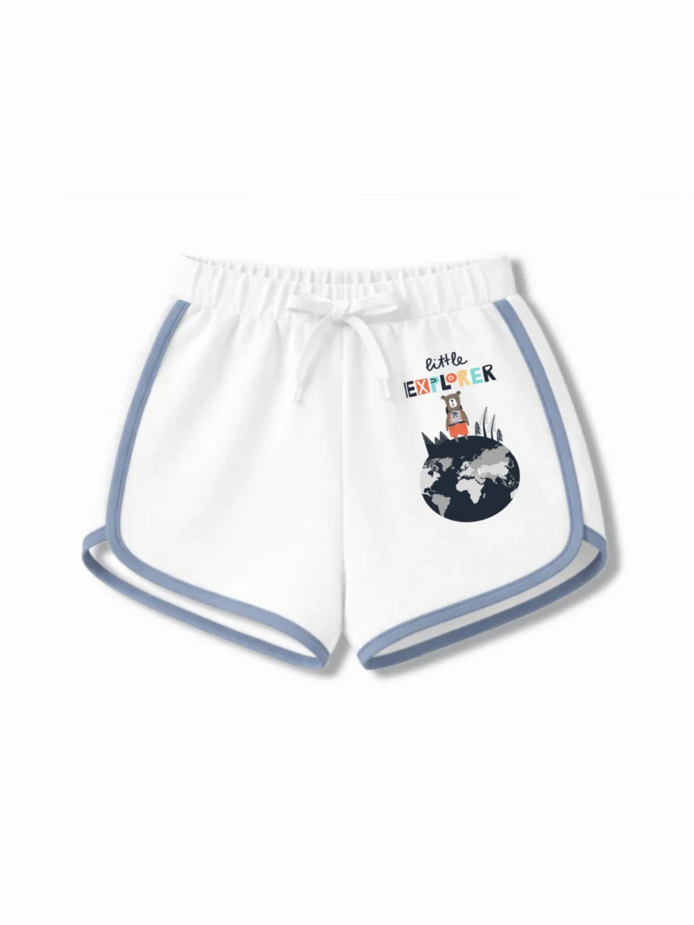 France White & Beige Girls Crop Top Set Size 7-8 Years Bamboo Cotton ‚ Bambify India