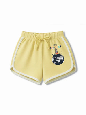 France All Yellow Girls Crop Top Set Size 7-8 Years Bamboo Cotton ‚ Bambify India