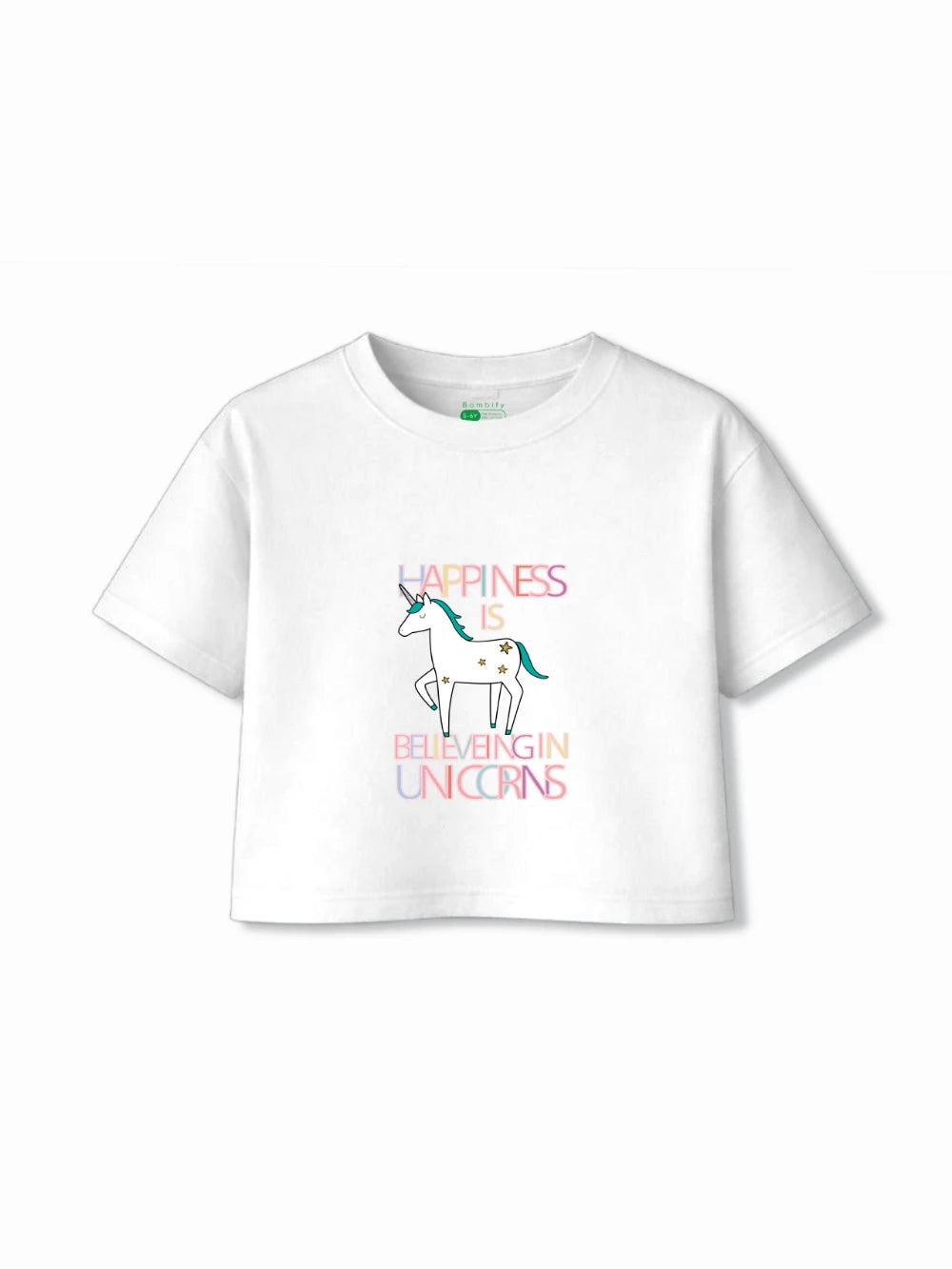 Bambify Kids T-Shirt Set Unicorn & Art White & Light Blue 5-6 Years bamboo cotton kids clothing India