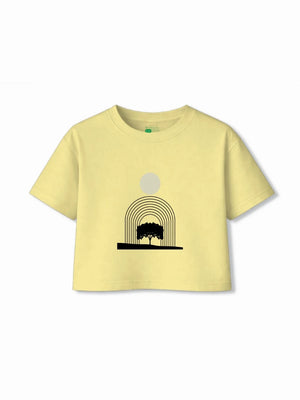 Bambify Kids T-Shirt Set Unicorn & Art Beige & Yellow 7-8 Years bamboo cotton kids clothing India