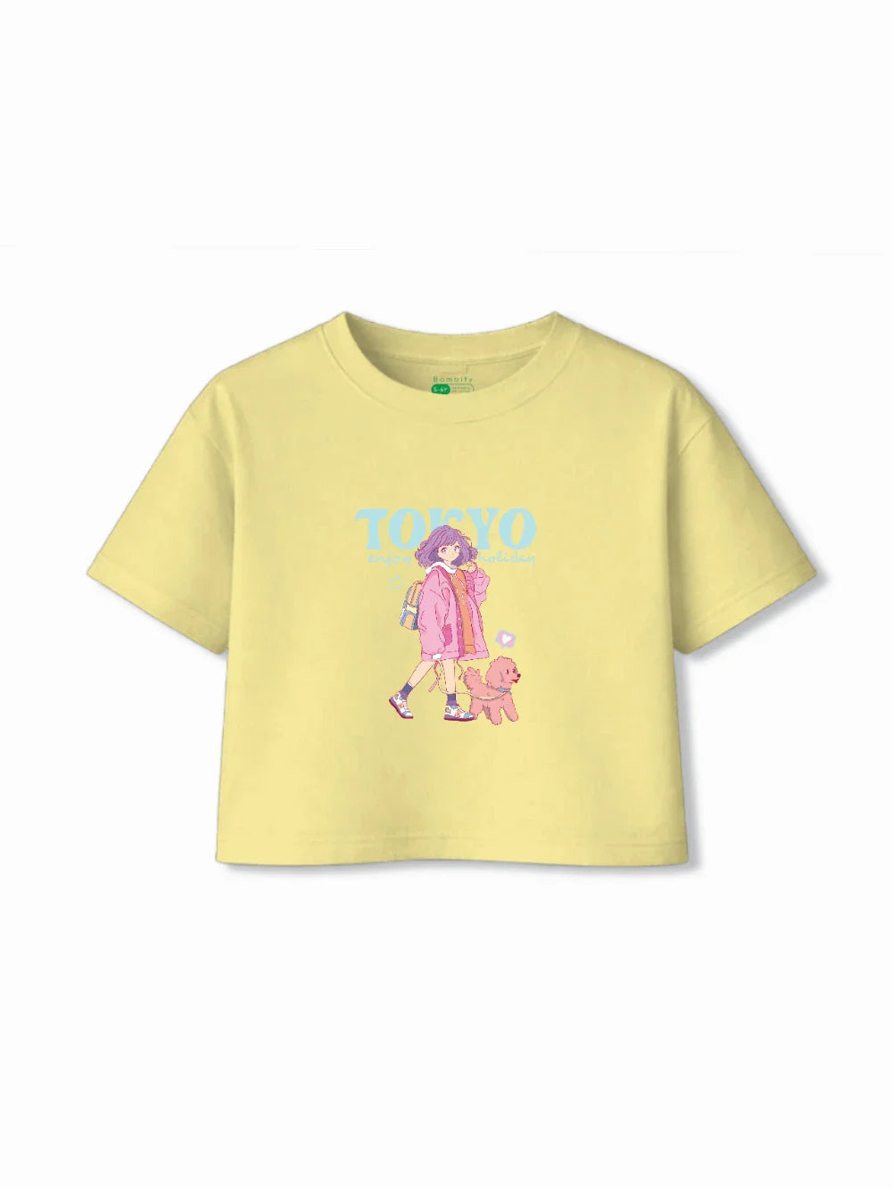 Tokyo All Yellow Girls Crop Set Size 5-6 Years Bamboo Cotton ‚ Bambify India