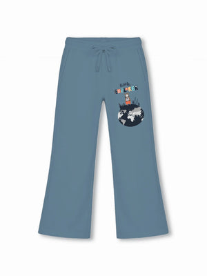 Bambify Kids Bottom 2 Piece Set F1 Racing & Spanish Beige & Dusty Blue 11-12 Years bamboo cotton kids clothing India
