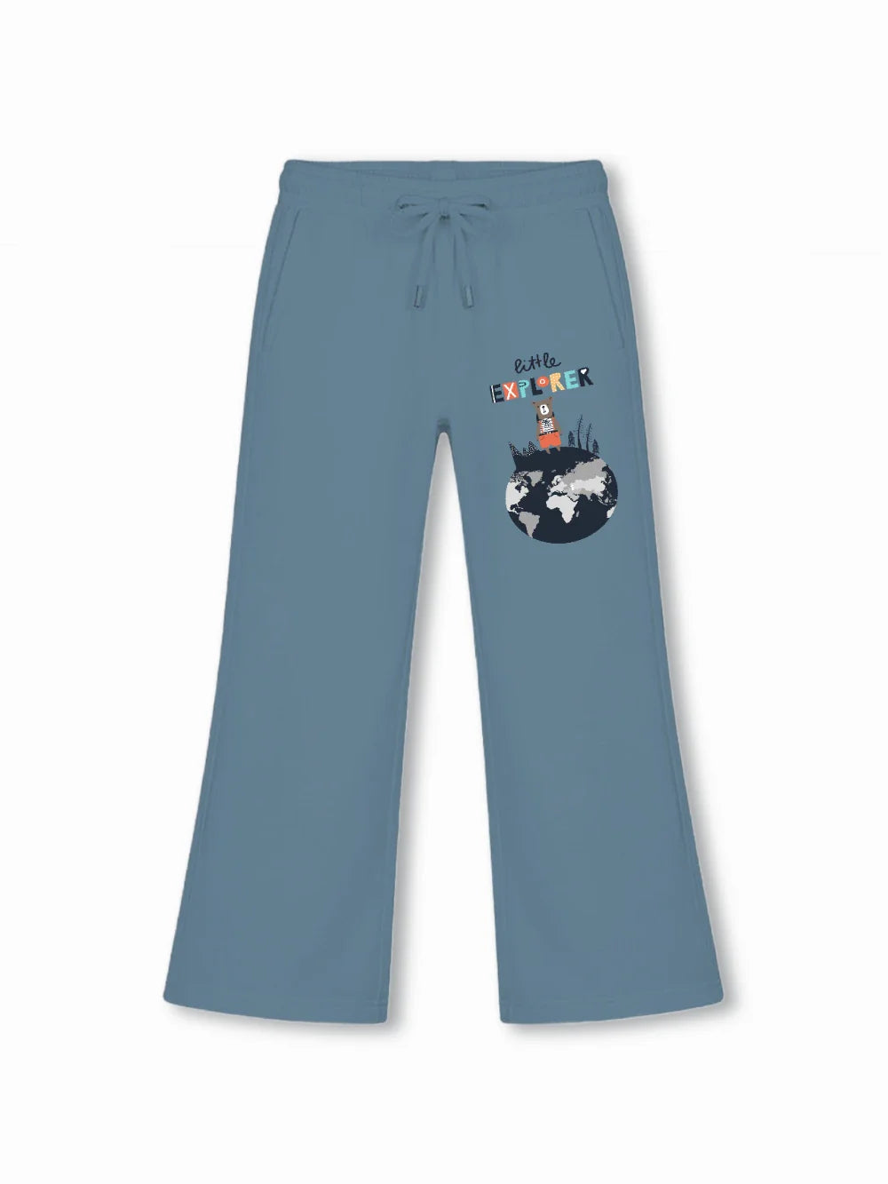 Spanish Light Blue & Dusty Blue Girls Crop Set Size 7-8 Years Bamboo Cotton ‚ Bambify India