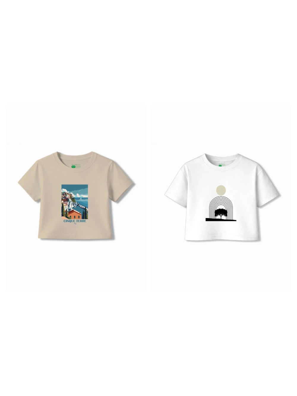 Bambify Kids T-Shirt Set Art & Italy White & Beige 3-4 Years bamboo cotton kids clothing India