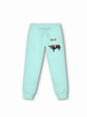 Bambify Kids Bottom 2 Piece Set Eurasia & Urban Style Light Blue & Yellow 7-8 Years bamboo cotton kids clothing India