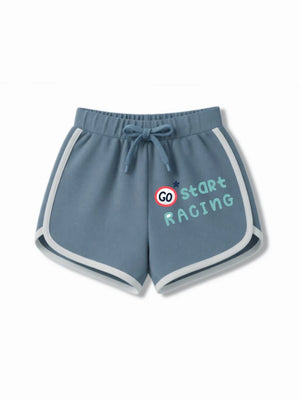 Bambify Kids Bottom 2 Piece Set F1 Racing & Cheetah Dusty Blue & Beige 5-6 Years bamboo cotton kids clothing India