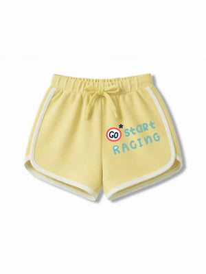 Bambify Kids Bottom 2 Piece Set F1 Racing & Cheetah Yellow & Dusty Blue 9-10 Years bamboo cotton kids clothing India