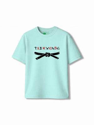Bambify Kids T-Shirt Set Cheetah Fun & Taekwondo White & Light Blue 5-6 Years bamboo cotton kids clothing India