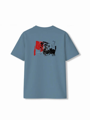 Bambify Kids T-Shirt Set F1 Racing & Taekwondo White & Dusty Blue 3-4 Years bamboo cotton kids clothing India