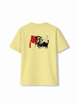 Bambify Kids T-Shirt Set Cheetah Fun & Taekwondo White & Yellow 7-8 Years bamboo cotton kids clothing India