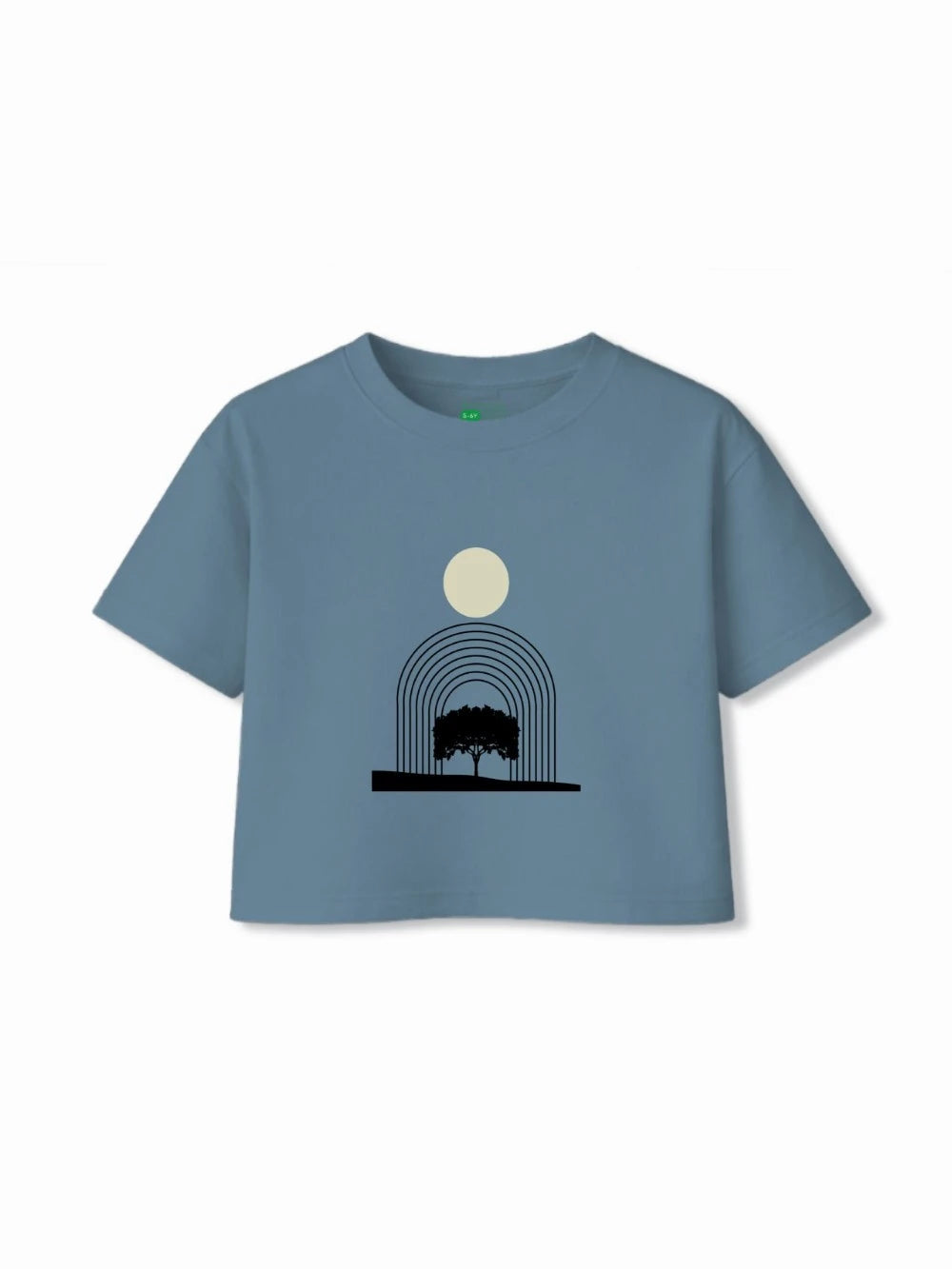 Bambify Kids T-Shirt Set Tokyo & Art White & Dusty Blue 3-4 Years bamboo cotton kids clothing India